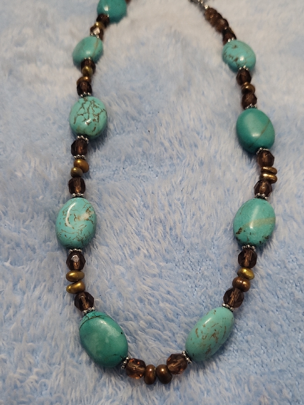 Faux Turquoise Beaded Necklace - Women Jewelry